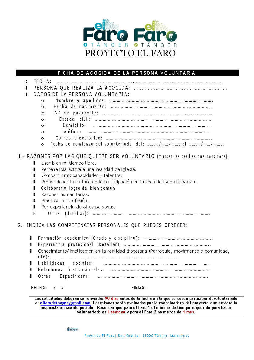 volunteer at el faro